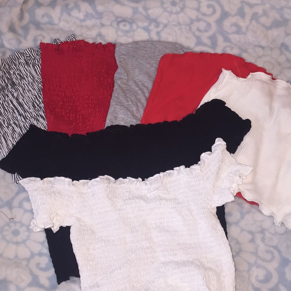 Tube tops & off the shoulder tops